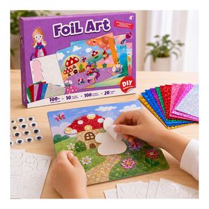 <b>Foam</b> Sticker Foil <b>Craft</b> Collection Features Fairy Forest Dinosaur Park Scenes for Kindergarten Handmade Lessons - Product Image 6