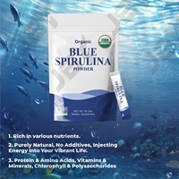 Poudre de spiruline bleue pure en gros de l'usine JBY pour l'enrichissement nutritionnel, l'aide à la détoxification et le bien-être général