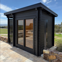 Villa Chalet Segitiga Modern Mewah dengan Ruang Sauna Kayu Pinus Solid 12kw Listrik, Dilengkapi Fitur Uap Basah dan Panel Kontrol 220v