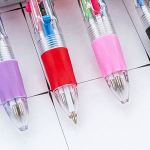 1.0Mm Cute Mini Cartoon Heart Plastic 4-In-1 Push-Button Ballpoint <b>Pen</b> for Highlight Key Points - Product Image 4