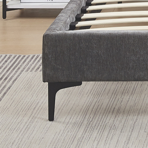 complete master bedroom fabric soft bed hotel king low platform bed frame king size with headboard - Product Image 6