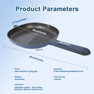 OEM ODM LCD Display with <b>Timer</b> 2026 Trending Grill Pan Custom Logo Ribbed Steak Cooking Pan for Household <b>Kitchen</b> Cookware - Product Image 2