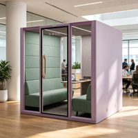 Cabine insonorisée sur mesure avec revêtement intérieur en mousse souple pour bureau, cabine téléphonique, studio de musique, cabine vocale