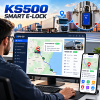 Kunci Kontainer GPS Grosir KS500 Pelacak Segel Elektronik untuk Pengirim Barang, Operator Armada, Distributor, Pasokan Massal