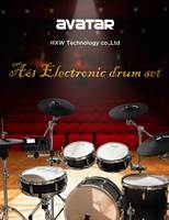 Batterie électronique Avatar A61 de haute qualité avec 5 fûts, connexion BT-MIDI-USB multifonctionnelle, 4 cymbales