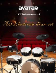 Avatar A61 High-quality electronic <b>drum</b> set with 5 <b>drums</b>, multi-functional electronic <b>drum</b> BT-MIDI-USB connection, 4 cymbals - Product Image 2