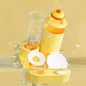 موزع طعام وماء أوتوماتيكي 2 في <span class=keywords><strong>1</strong></span> للحيوانات الأليفة بنظام يعمل بالجاذبية لتتبع الكلاب والحيوانات الأليفة، مصنوع من البلاستيك المتين - Product Image 5