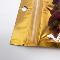 Sacs Doypack Brillants Dorés Transparents en Gros pour Usine, 50g 100g 200g, Qualité Alimentaire, avec Fermeture Éclair, pour Snacks, Noix et Emballage Alimentaire