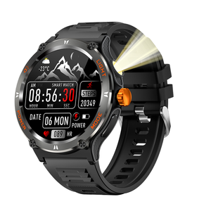 KT76 Outdoor Led Flashlight Smartwatch Smartwatch Con Chip 1.53-Inch HD Screen 360*360 <b>Compass</b> Sports Men's Smart <b>Watches</b> - Product Image 1