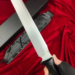 Couteau tactique fixe en acier inoxydable de haute qualité avec poignée G10, lame droite de 25 mm, pour bricolage industriel et extérieur, avec étui - Product Image 2