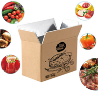 Boîtes d'expédition isothermes en mousse d'aluminium imperméable, fabriquées avec des matériaux recyclés écologiques, pour aliments congelés
