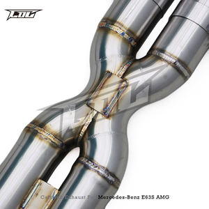 ท่อไอเสียแบบตรงรุ่นสำหรับ Mercedes-Benz E63/E63S AMG W212 ปี 2008-2013 Boska สแตนเลสสตีล Valvetronic Muffler แบบขัดเงา - Product Image 3