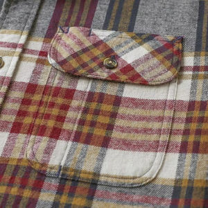 Camisa Casual de Flanela de Alta Qualidade com Mangas Longas Grossas e Estampa em Patchwork para Homens - Product Image 3