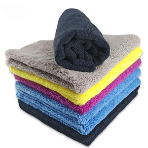 Toalla de microfibra NIKO 380GSM para detallado de coches, 40x40cm, 80% poliéster, 20% poliamida, de pelo alto/bajo, secado rápido, sin pelusas - Product Image 1