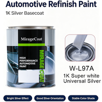 Peinture de base automobile MirageCoat 1K Silver, revêtement de finition professionnel 1K, approvisionnement en gros direct d'usine