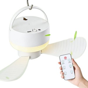 Smart Remote Ceiling Fan With Light Usb Rechargeable Mini Fan For Bedroom Dorm Student Use - Product Image 1