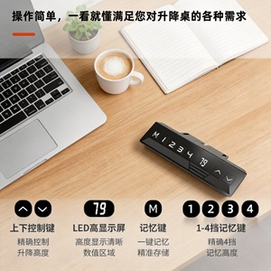 Escritorio de Computadora Eléctrico de Altura Ajustable, Escritorio de Pie con Doble Motor, Escritorio de Oficina para Juegos, Marco de Metal con Recubrimiento en Polvo, Certificado CE - Product Image 3