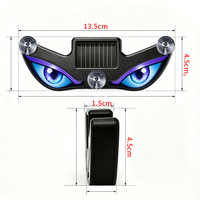 Lumière LED solaire transfrontalière pour voiture, effet « Devil Eye », lumière d'ambiance décorative pour vitre triangulaire, effet « Breath Light », sans câblage requis