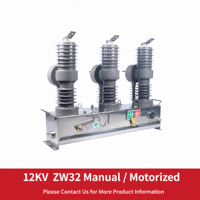 Disjoncteur à vide extérieur 12 kV, courant nominal 630 A, 50 Hz, appareillage de distribution électrique