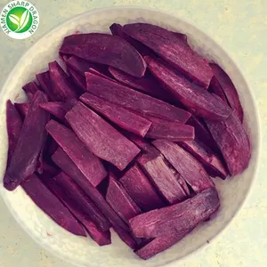 IQF congelado dulce color púrpura oscuro corazón carne Patatas fritas cuñas bloque en cubitos con Color púrpura piel violeta Natural saludable