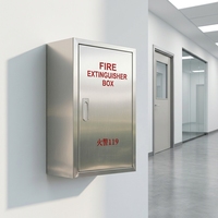 Armoire à Tuyaux d'Incendie en Acier Thermolaqué Rouge, Casier de Sécurité Industriel