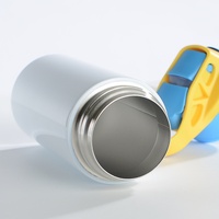 Gobelet isotherme en acier inoxydable 304 avec revêtement de transfert thermique, gobelet à paille pour étudiants et enfants, design moderne