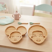 Produits tendances : Assiette bébé en bambou sans BPA, assiette bébé en bambou avec ventouse, assiette enfant en bambou
