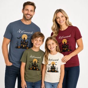 T-shirt unisexe avec imprimé effrayant de Halloween, motif rétro en coton, manches courtes, col rond, tenue de fête sur le thème de la ferme - Product Image 5