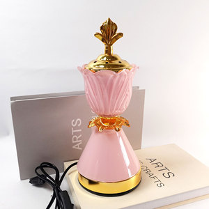 <span class=keywords><strong>Brûleur</strong></span> d'encens électrique arabe exquis <span class=keywords><strong>en</strong></span> <span class=keywords><strong>verre</strong></span> noir et blanc avec métal, décoration quotidienne, Bakhoor, <span class=keywords><strong>brûleur</strong></span> d'encens au charbon du Moyen-Orient - Product Image 4