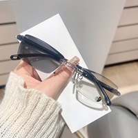 Lunettes de lecture photochromiques sans monture unisexes pour hommes et femmes, lunettes de lecture progressives 2025