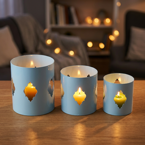 Juego de 3 Portavelas de Hierro - Product Image 1