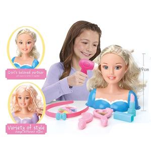 ITTL robe et maquillage fille mode tête de poupée en plastique demi-longueur belles poupées ensembles de maquillage - Product Image 5
