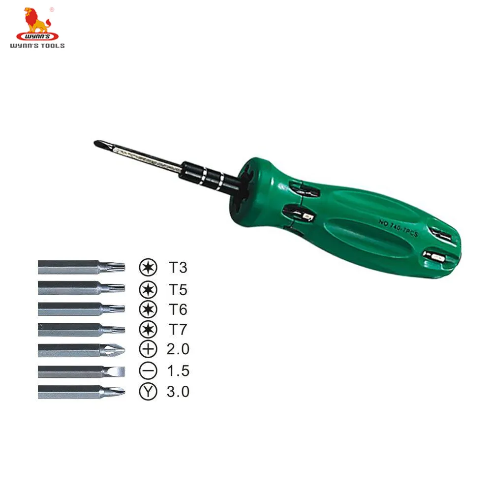 Mini Pocket Trục Vít Điều Khiển Xách Tay 7 Trong 1 Từ Cơ Sở Rãnh Phillips Torx Screwdriver