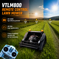 Tondeuse à pente télécommandée Vigorun VTLM800 avec moteur brushless haute performance, angle de travail 60° °   Tondeuse à brosse télécommandée sur chenilles