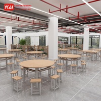 Tabouret suspendu pour table à manger 4-8 personnes Ensemble de meubles de restaurant Design moderne Matériau métallique