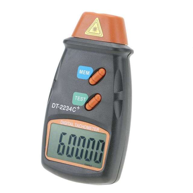 DT-2234C+ RPM Tach Tester Meter 2.5-99,999RPM Auto Range Motor Digital Photo Tachometer,Per Car,Wheels, Lathe, Electrical