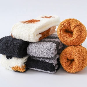 Dễ Thương Mèo Ngủ Tầng Phụ Nữ Gril Tùy Chỉnh Ấm <span class=keywords><strong>Fuzzy</strong></span> <span class=keywords><strong>Socks</strong></span> Thiết Kế Riêng Của Bạn Ấm Áp - Product Image 5