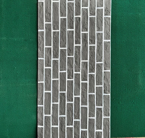 Panneau mural extérieur en brique 3D en <span class=keywords><strong>pierre</strong></span> PU Décoration murale en brique en <span class=keywords><strong>pierre</strong></span> artificielle rouge pour <span class=keywords><strong>salon</strong></span> à usage domestique - Product Image 2