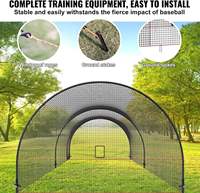 Cages de frappe de baseball portables 3*4*2.8m, Cage de frappe de baseball 6*4*2.8m, Filet de protection pour cage de cricket pour l'entraînement en extérieur