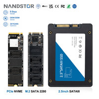 Harga Pabrik Nandstor M.2 SATA SSD 1TB 2TB 512GB Internal Pcle NVME SSD 120GB 256GB OEM ODM Solid State Drive M.2 SATA