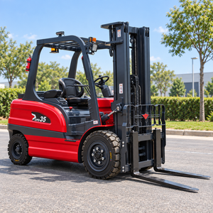 Chariot élévateur électrique certifié CE avec mât à trois sections, capacité de levage de 2 tonnes à 3,5 tonnes, hauteur de levage de 3 à 6 m, mini-élévateurs électriques à vendre - Product Image 6
