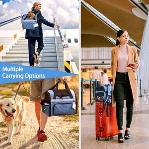 Free Sample Pet <b>Backpack</b> Carrier 17x13x9.5 Southwest Airline Approved for 1-15 LBS Small <b>Cats</b> and Dogs(Blue) - Product Image 6