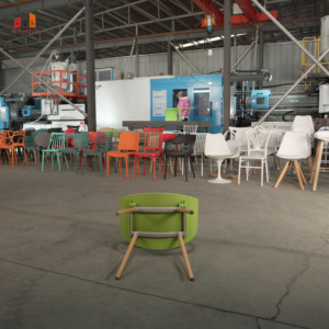 Fauteuil en plastique <span class=keywords><strong>scandinave</strong></span> avec design incurvé et pieds en hêtre naturel, fauteuil confortable pour la maison, le café et le balcon - Product Image 6