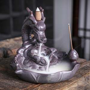 High Quality Ceramic Chinese Dragon <b>Backflow</b> <b>Incense</b> <b>Burner</b> Modern Art Antique Design Home Office Desk Decor Diffuser - Product Image 6