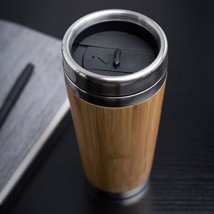Bouteille en bambou et acier inoxydable, tasse à café isolée, gobelet de voyage en bambou, tasse à thé écologique - Product Image 5