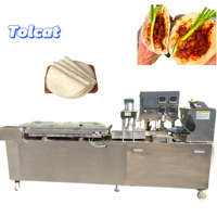 Machine industrielle de grande capacité pour la transformation des céréales, machine de traitement des snacks plats, machine intégrée de formage et de cuisson des crêpes