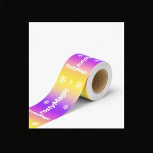 สติกเกอร์ไวนิลติดโลโก้ออกแบบได้ตามที่ต้องการสติกเกอร์ทรงกลมกันน้ำบรรจุภัณฑ์เครื่องสำอางสติกเกอร์ม้วนมีขนาดสีตามต้องการ - Product Image 3