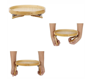 Mesa Auxiliar Portátil para Sofá con Portavasos, Soporte para Aperitivos, Bebidas y Control Remoto, para el Hogar, Venta al por Mayor - Product Image 2