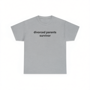 Maglietta Divorced Parents Survivor unisex per adulti, manica corta, girocollo, stampata serigrafica - Product Image 3