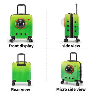 Sac à dos de <span class=keywords><strong>transport</strong></span> de luxe pour animaux de compagnie de petite taille, valise à roulettes pour <span class=keywords><strong>chat</strong></span>, sac de voyage, porte-bagages pour animaux, vente chaude - Product Image 3